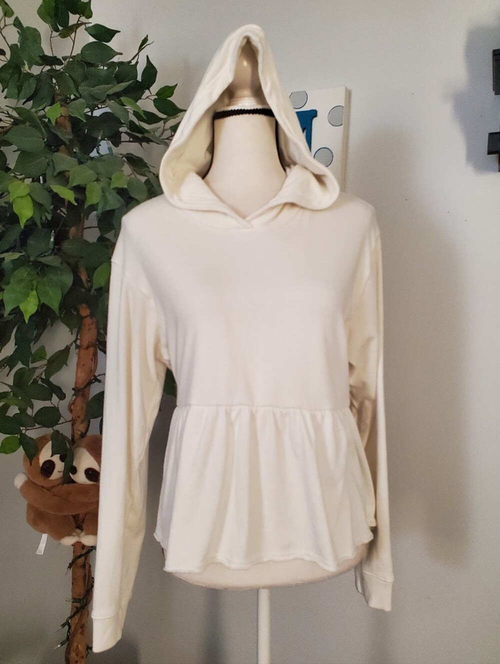 AMERICAN EAGLE Jegging Fit Babydoll Peplum Hoodie M